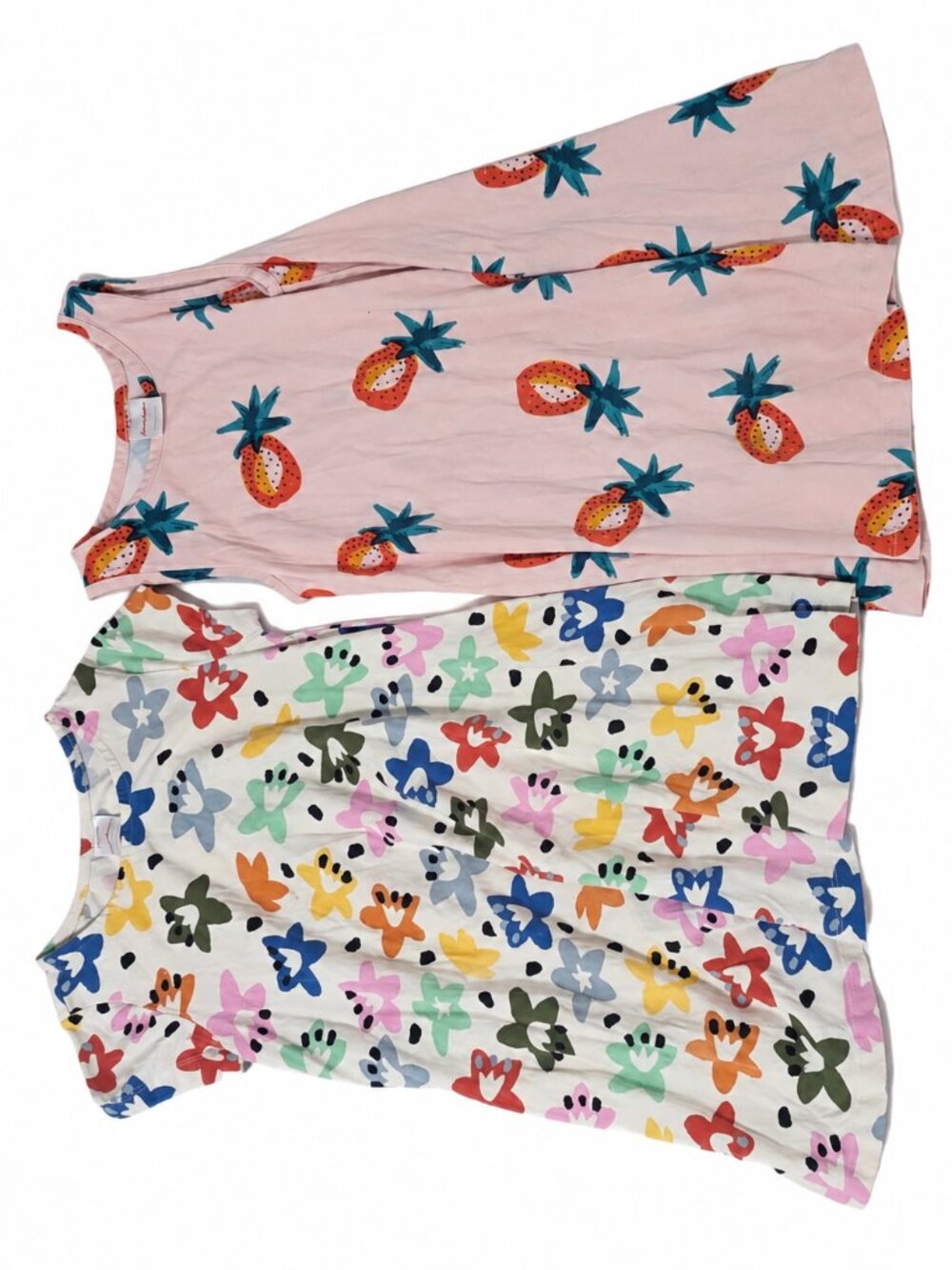 Hanna Andersson Girls Dress Lot of 2 Floral Fruit Print Size 5 XS